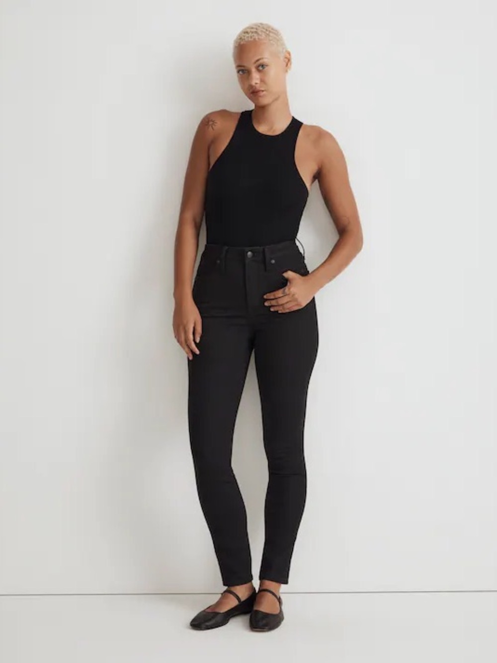 Madewell Women's Skinny Jeans - Solid Black